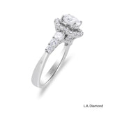 14K White Gold Round Diamond Engagement Ring